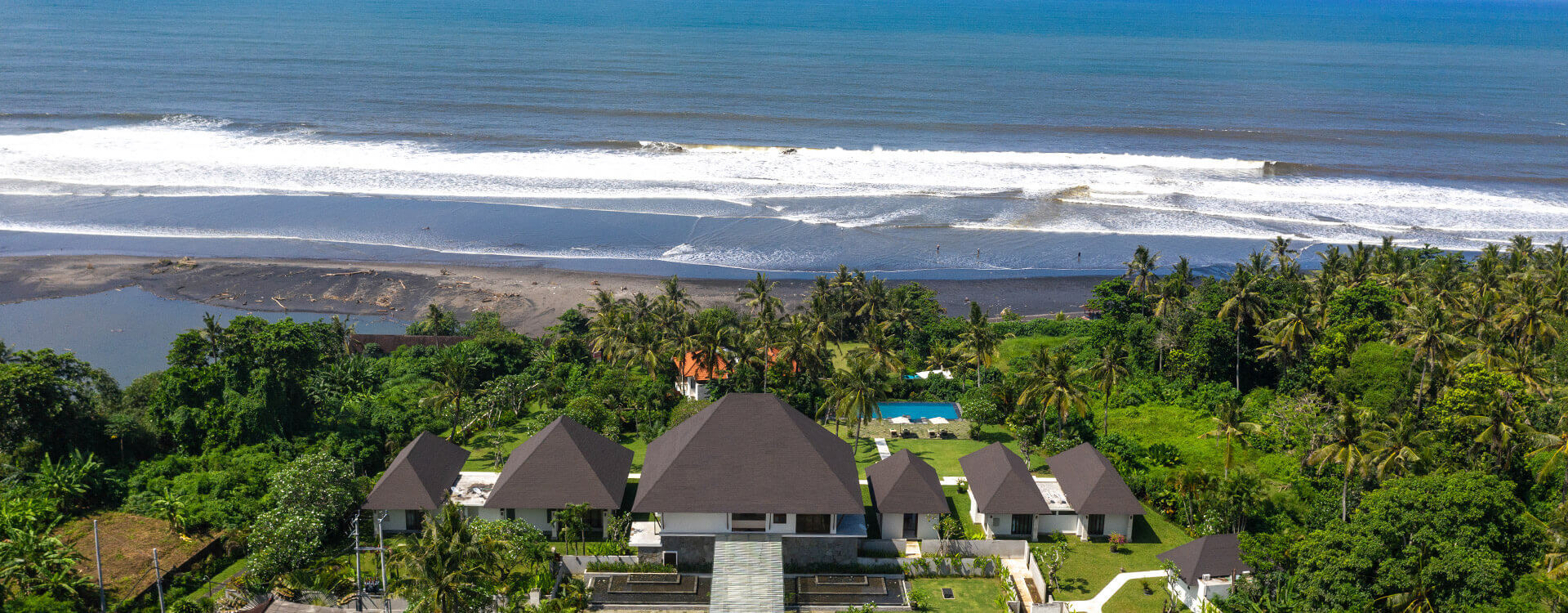 Villa Kailasha - aerial shot and beach view